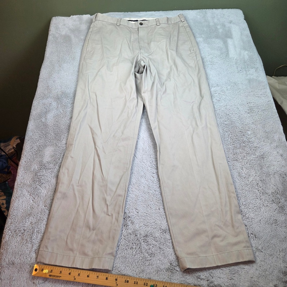 Brooks Brothers Advantage Chino Hudson Mens 34x32 Cotton Straight Leg Khaki Tan